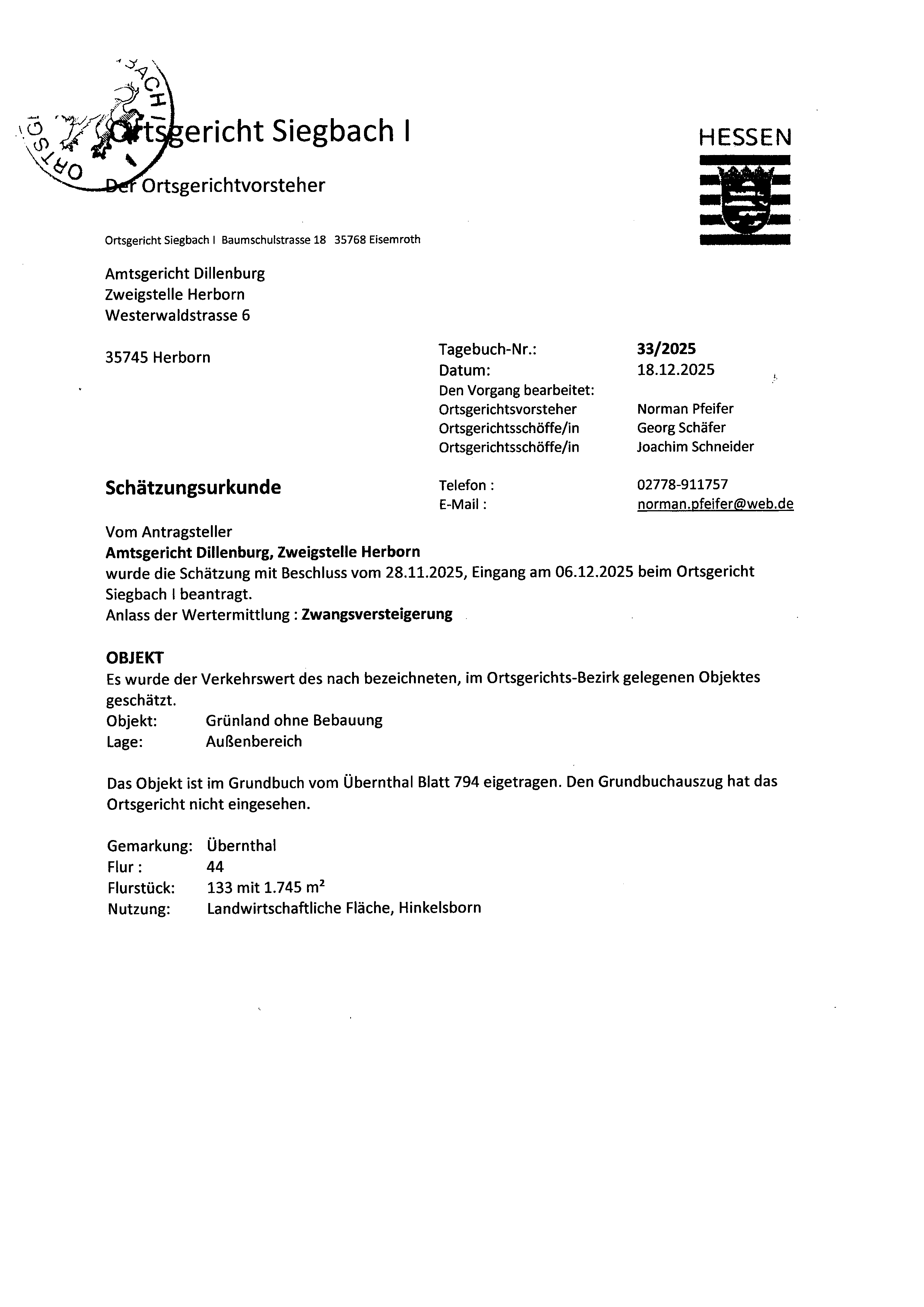 Beitragsbild zu Grünland ohne Bebauung in Übernthal